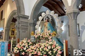 La Inmaculada Concepción, lista para la procesión de este miércoles en Jinámar/Francisco Javier Santana.